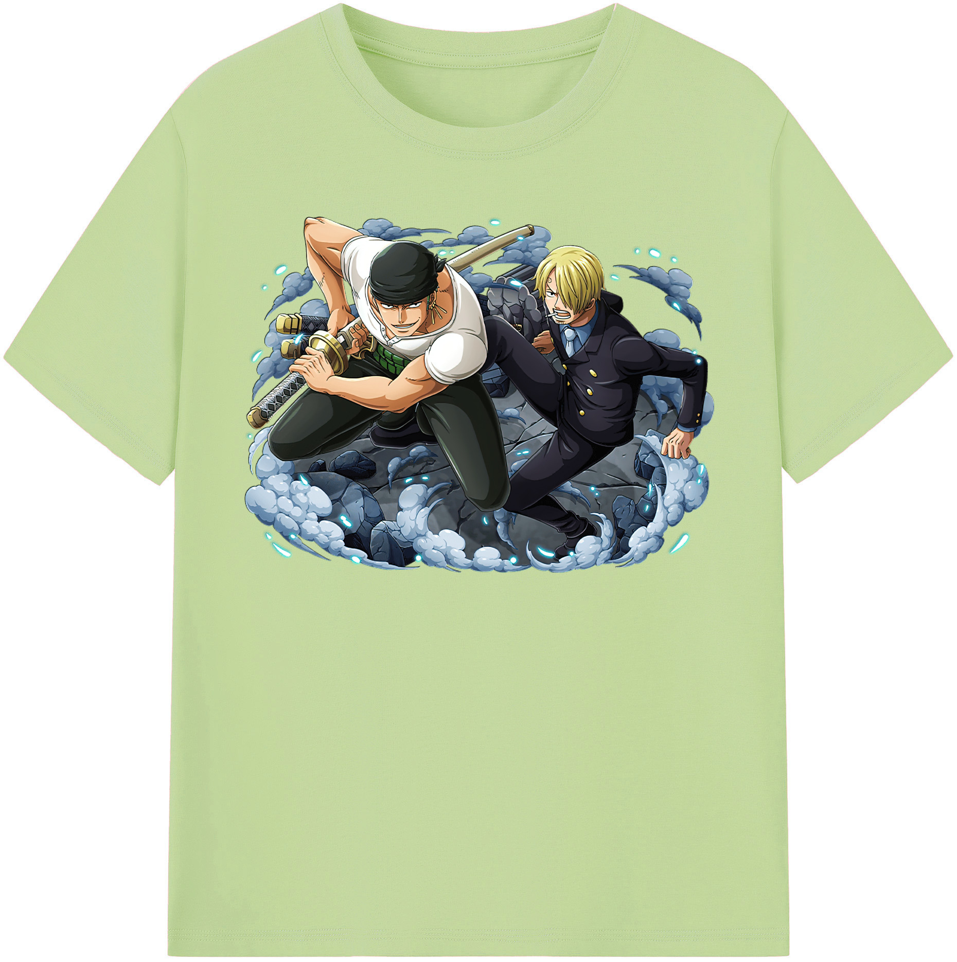 ワンピース ロロノア・ゾロ ONE PIECE Roronoa Zoro 綿100％半袖Tシャツ（フロントプリント）